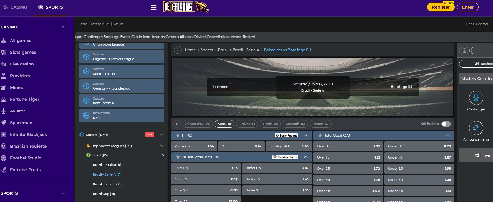 Bet Falcons