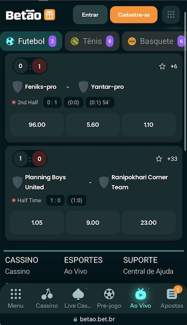 Apostas ao Vivo