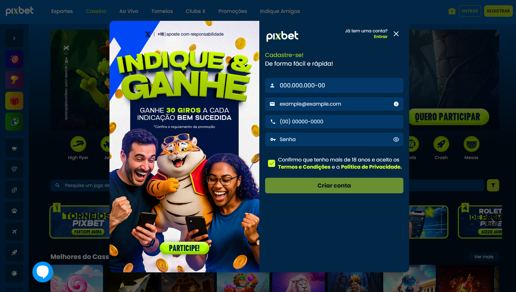 Site da Pixbet