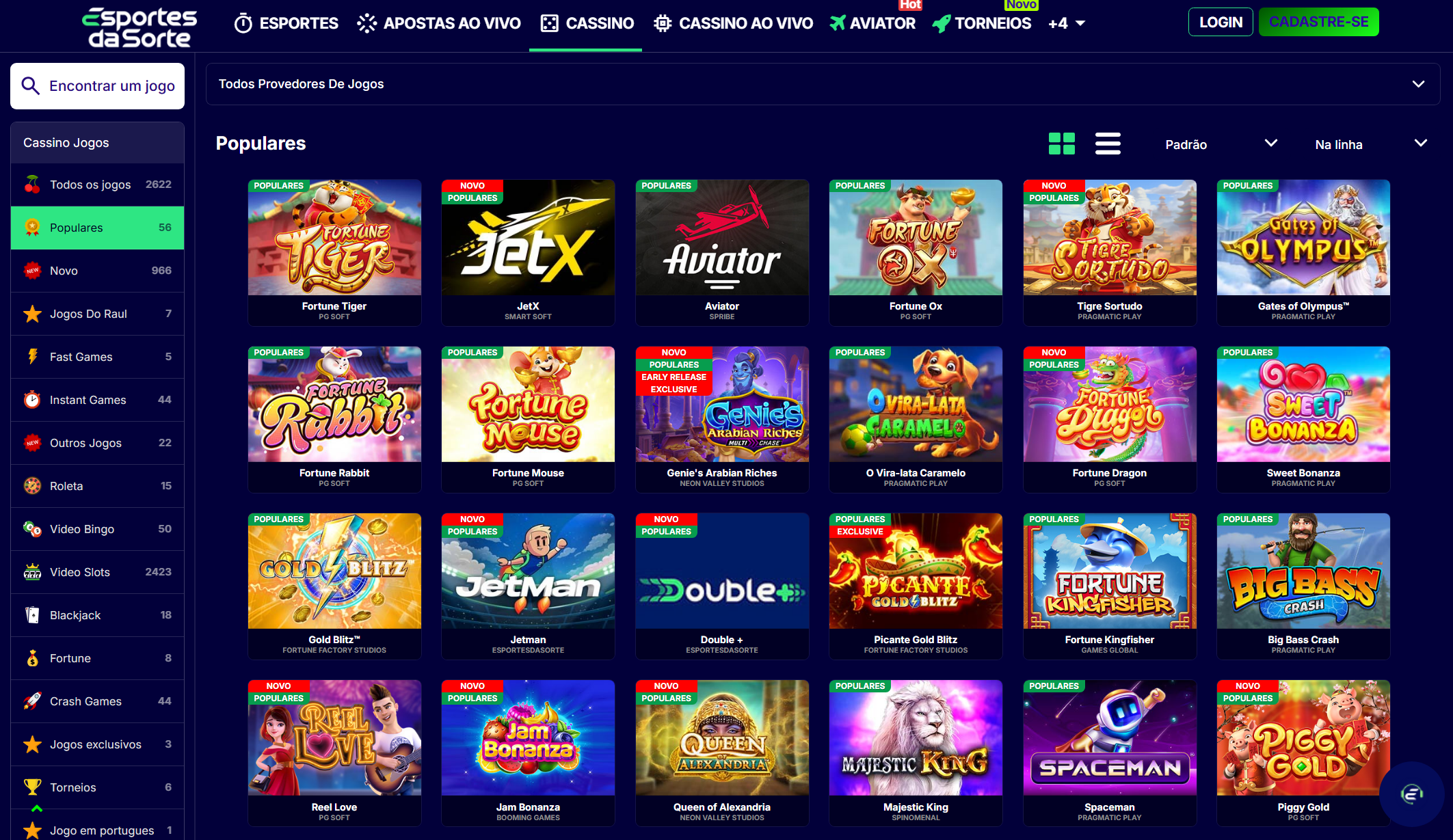 Página Inicial do Fortune Tiger na Esportes da Sorte