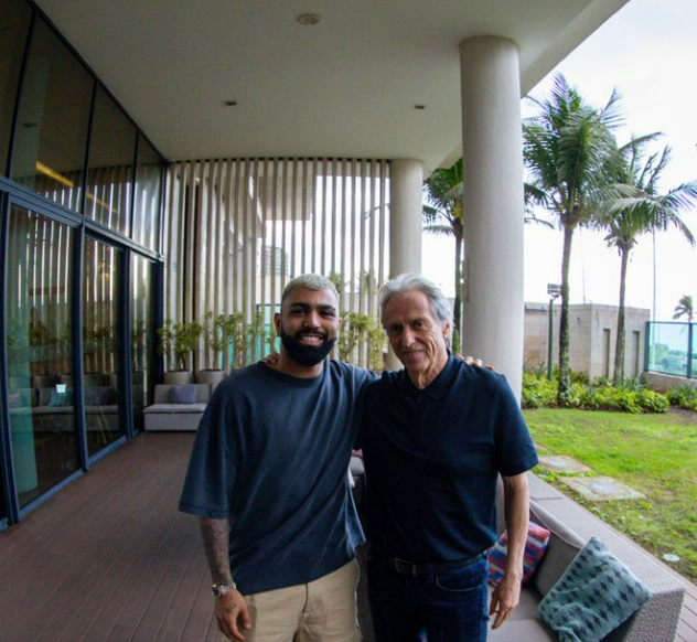 Jorge Jesus reencontra Gabigol no Rio e revive laços da geração histórica do Flamengo