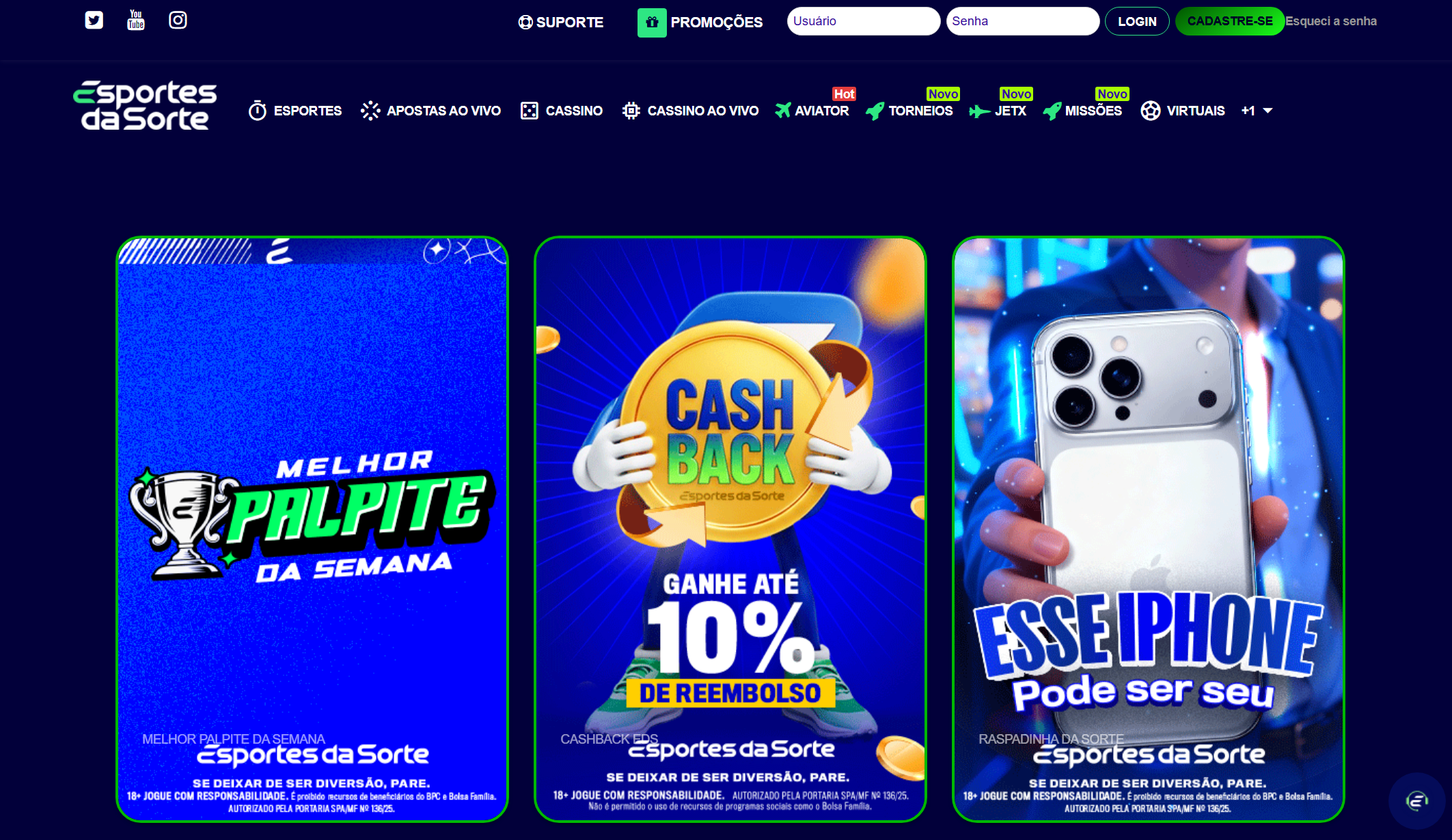 Site da Esportes da sorte