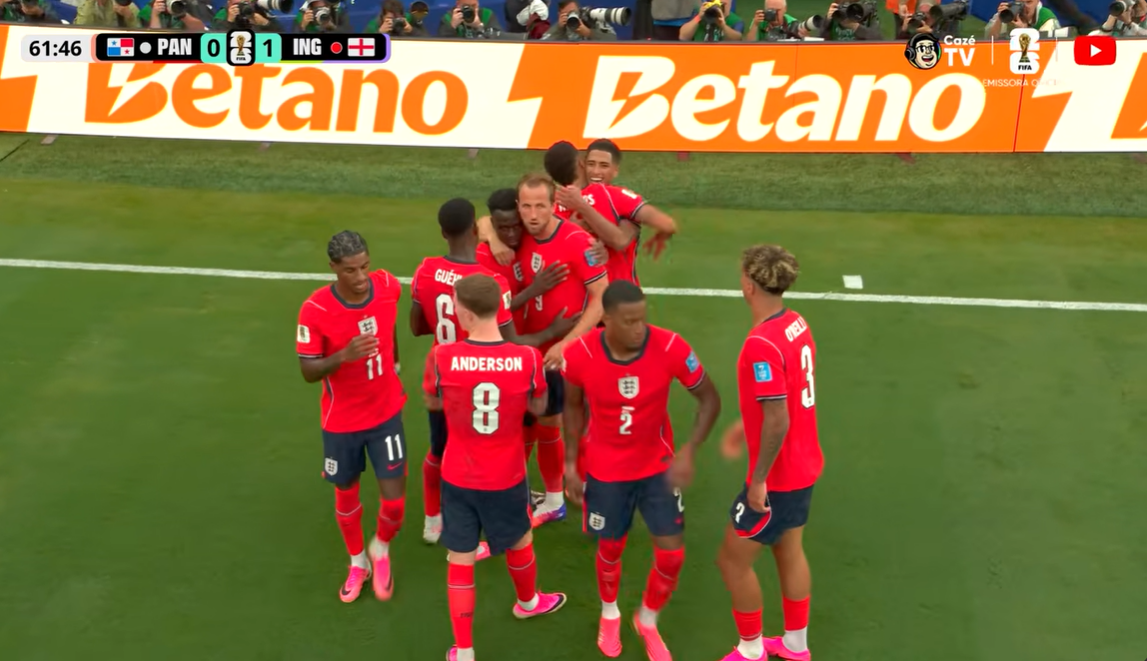 Inglaterra vence Panamá, garante liderança e Harry Kane entra para a história da Copa do Mundo
