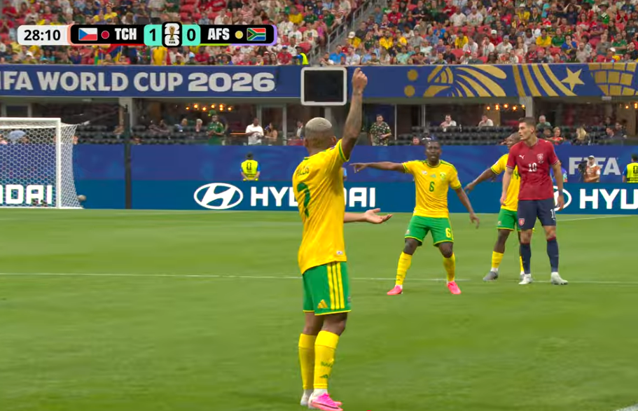 África do Sul reage no segundo tempo e segura empate contra a Tchéquia na Copa