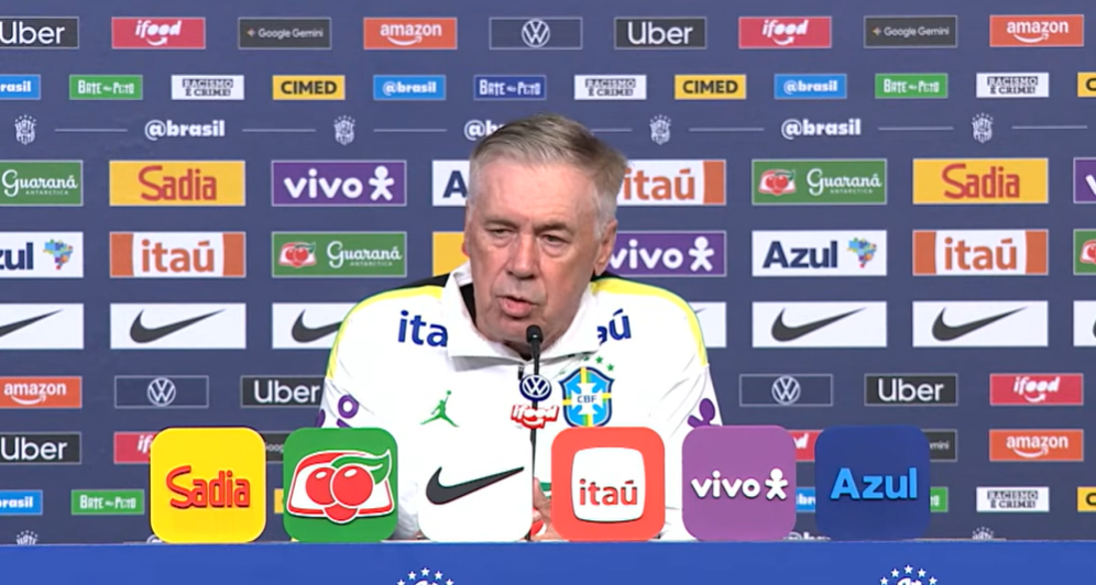 Ancelotti testa novas peças e esboça Seleção para último amistoso