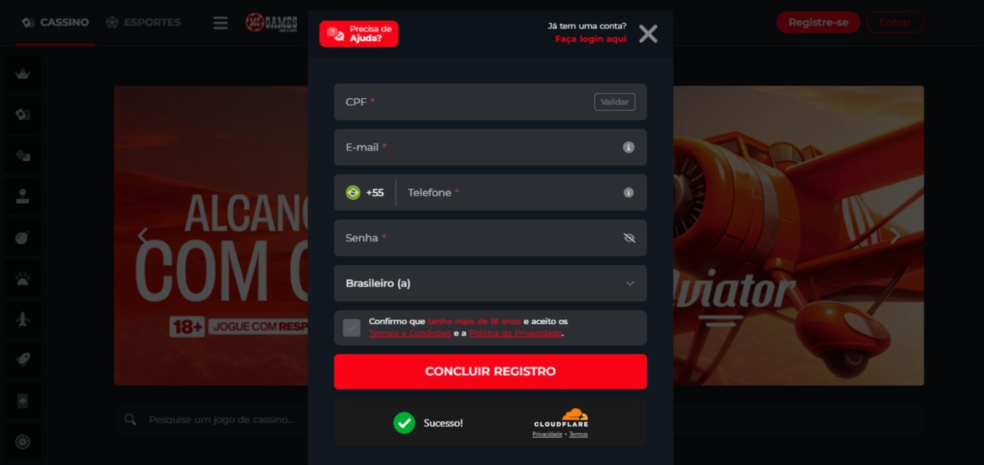 Como Fazer o Cadastro na MC Games