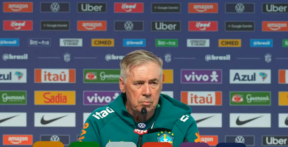 Ancelotti mantém confiança em Neymar e descarta corte da Seleção para a Copa do Mundo
