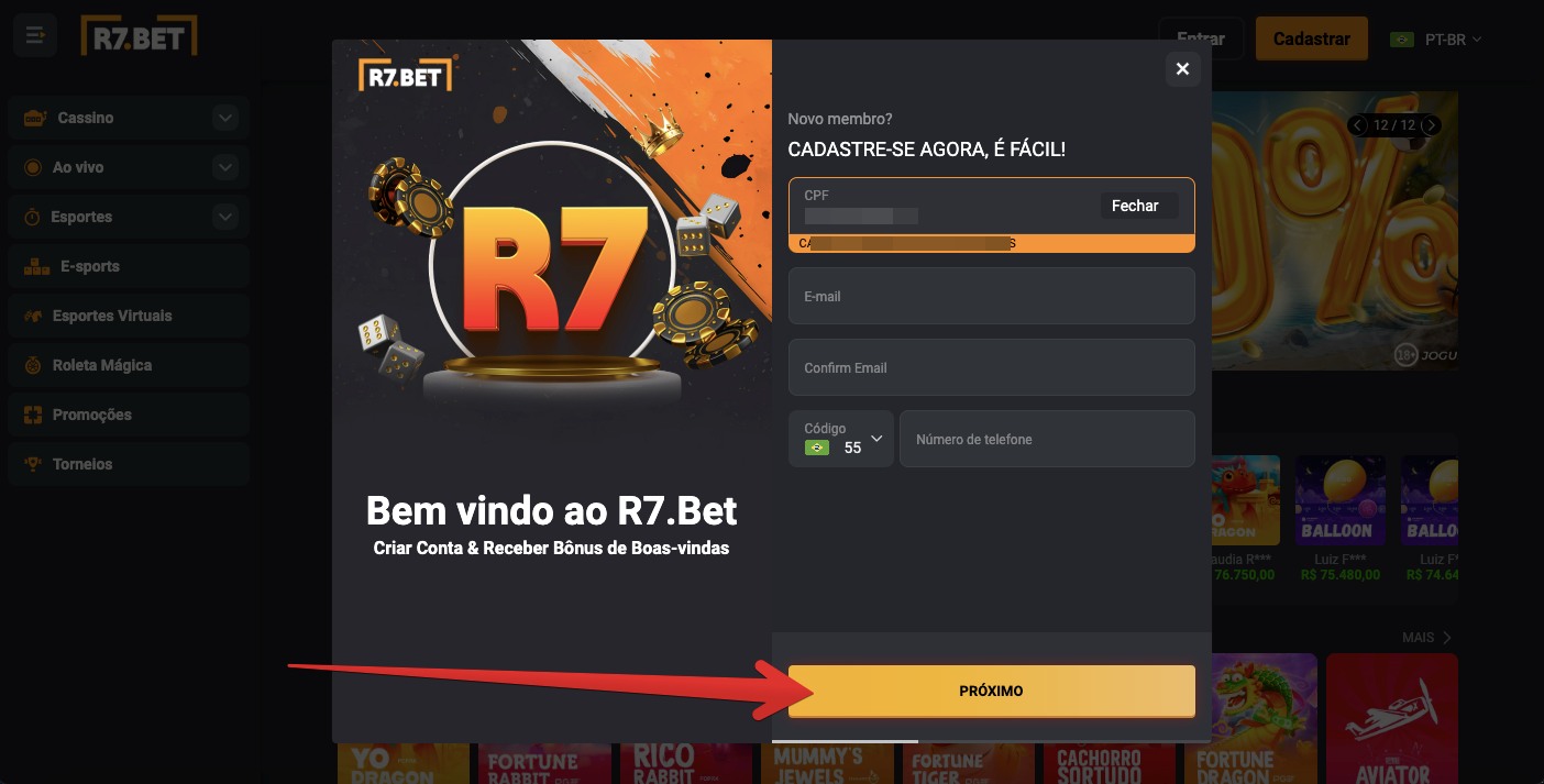 R7.bet: como criar conta e fazer login em poucos passos