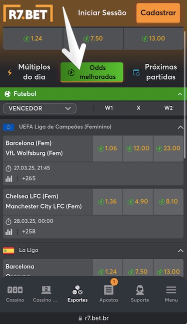 Odds Melhoradas