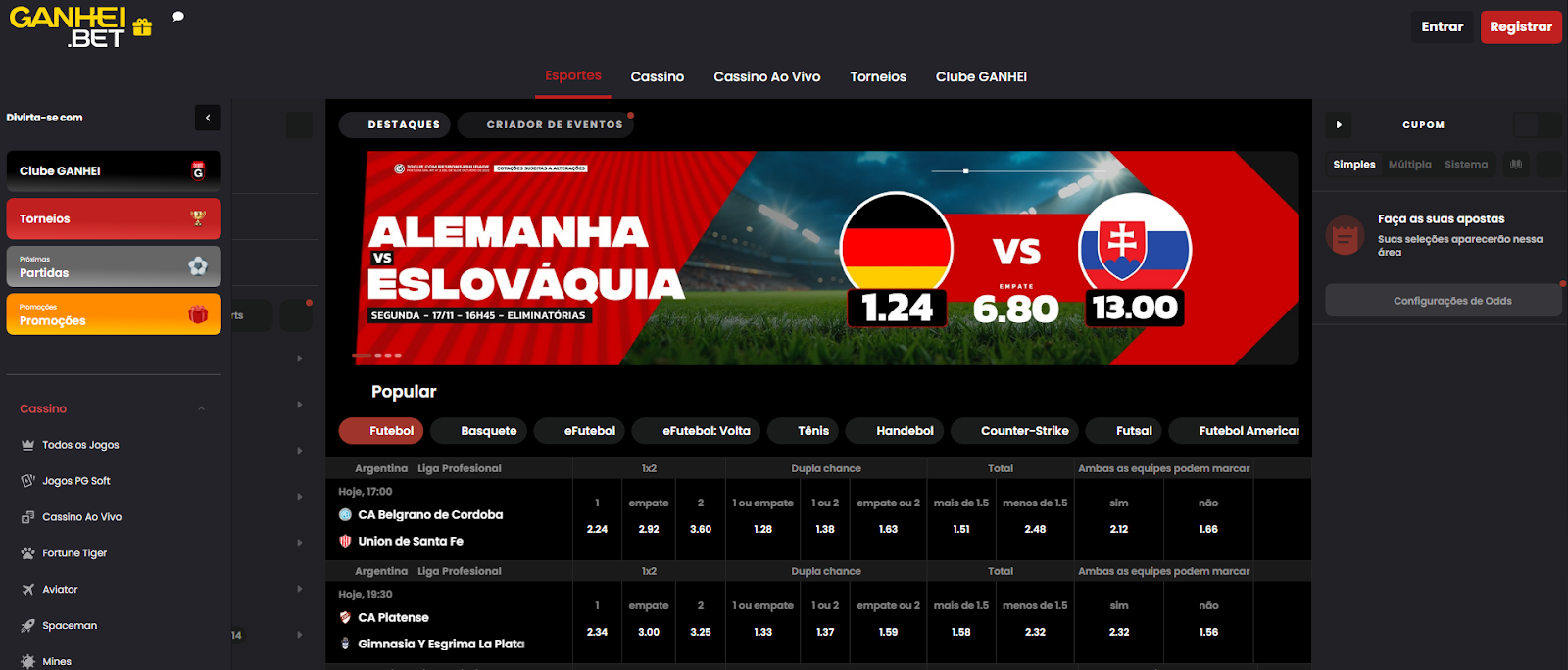Apostas esportivas