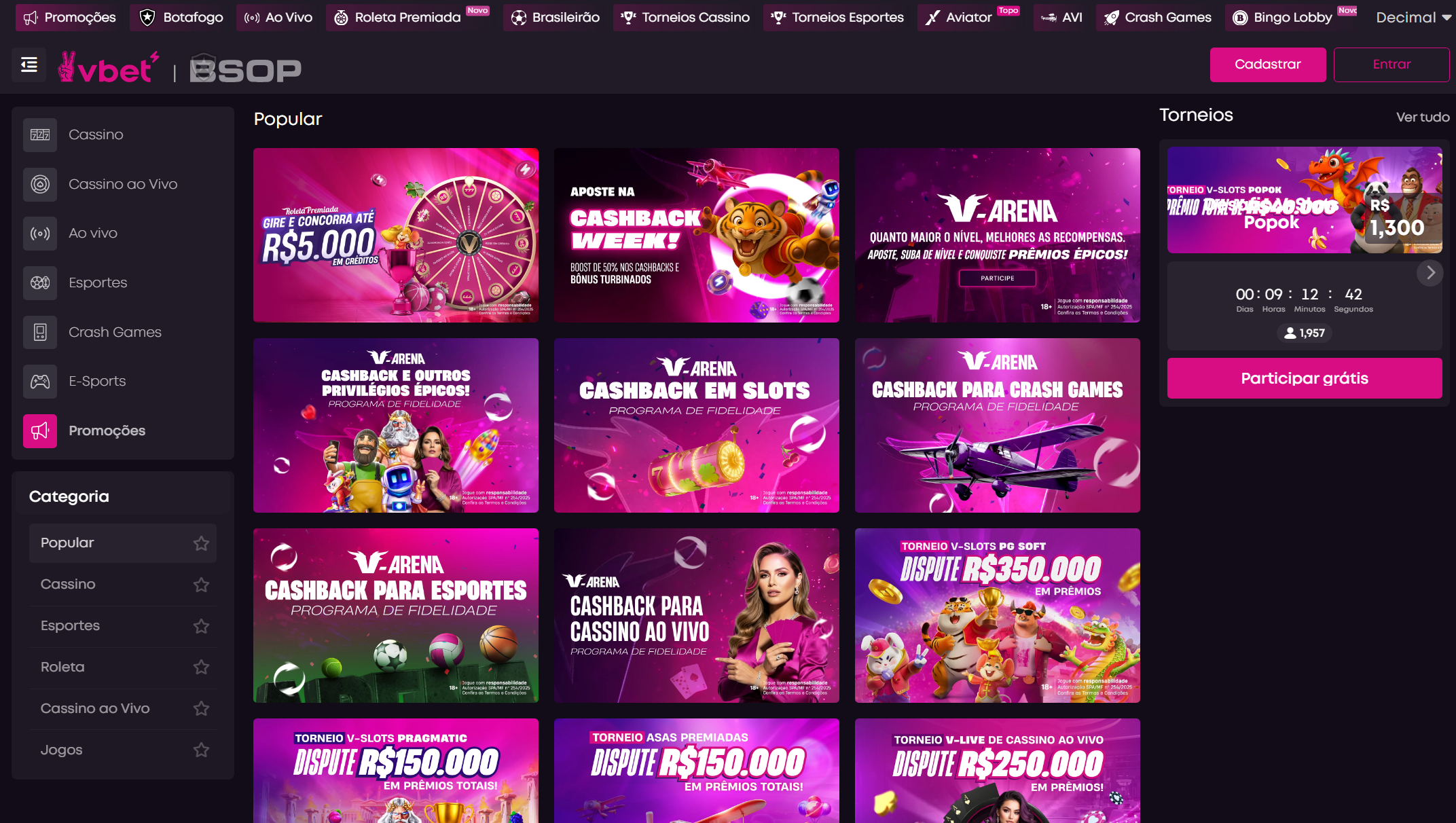 VBet Promoções