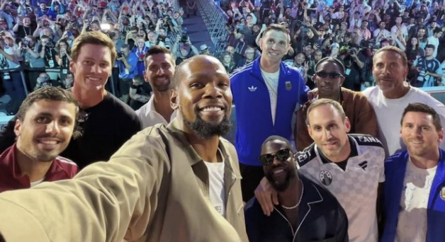 Kevin Durant ignora Messi em evento antes da final da Copa e cena viraliza nas redes