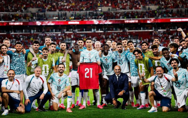 Cristiano Ronaldo homenageia Diogo Jota após vitória de Portugal na Copa do Mundo