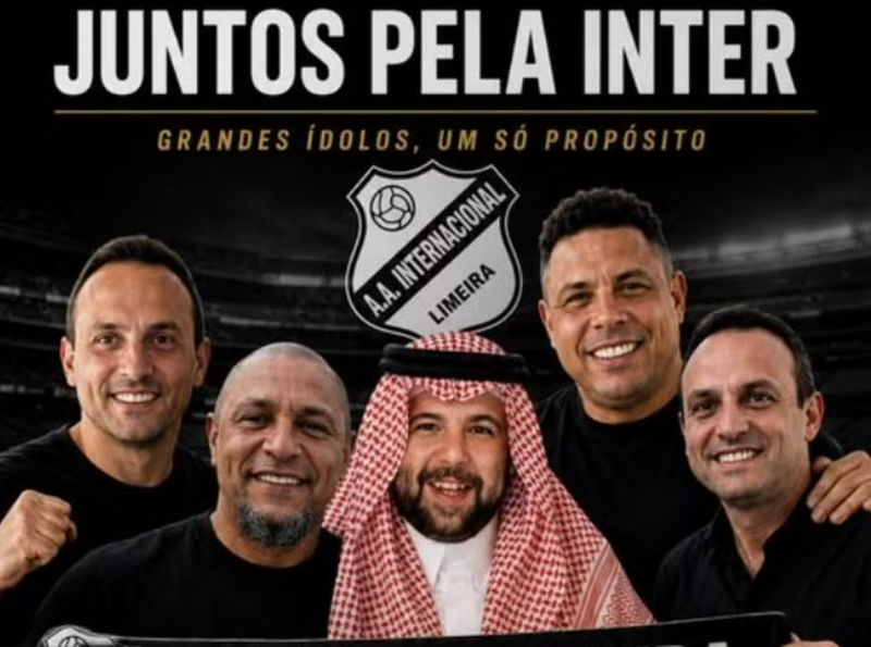 Ronaldo, Roberto Carlos e príncipe saudita podem assumir SAF da Inter de Limeira