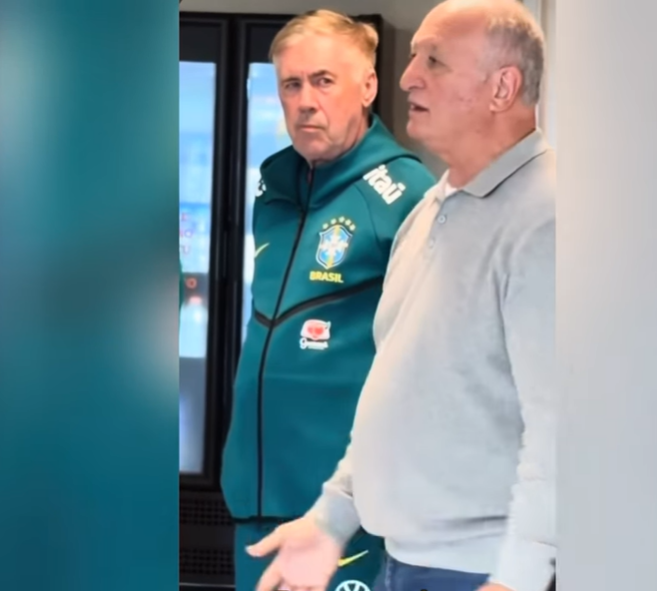 Felipão visita Seleção Brasileira, e manda recado antes da Copa do Mundo: “Joguem um pelo outro”