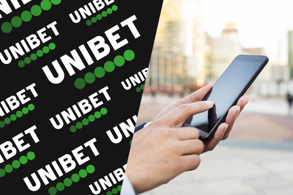 Unibet app interface showing login screen