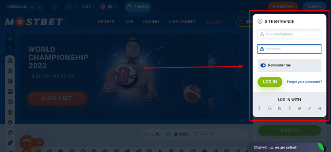 Mostbet rozhraní pro přihlášení a bonusy