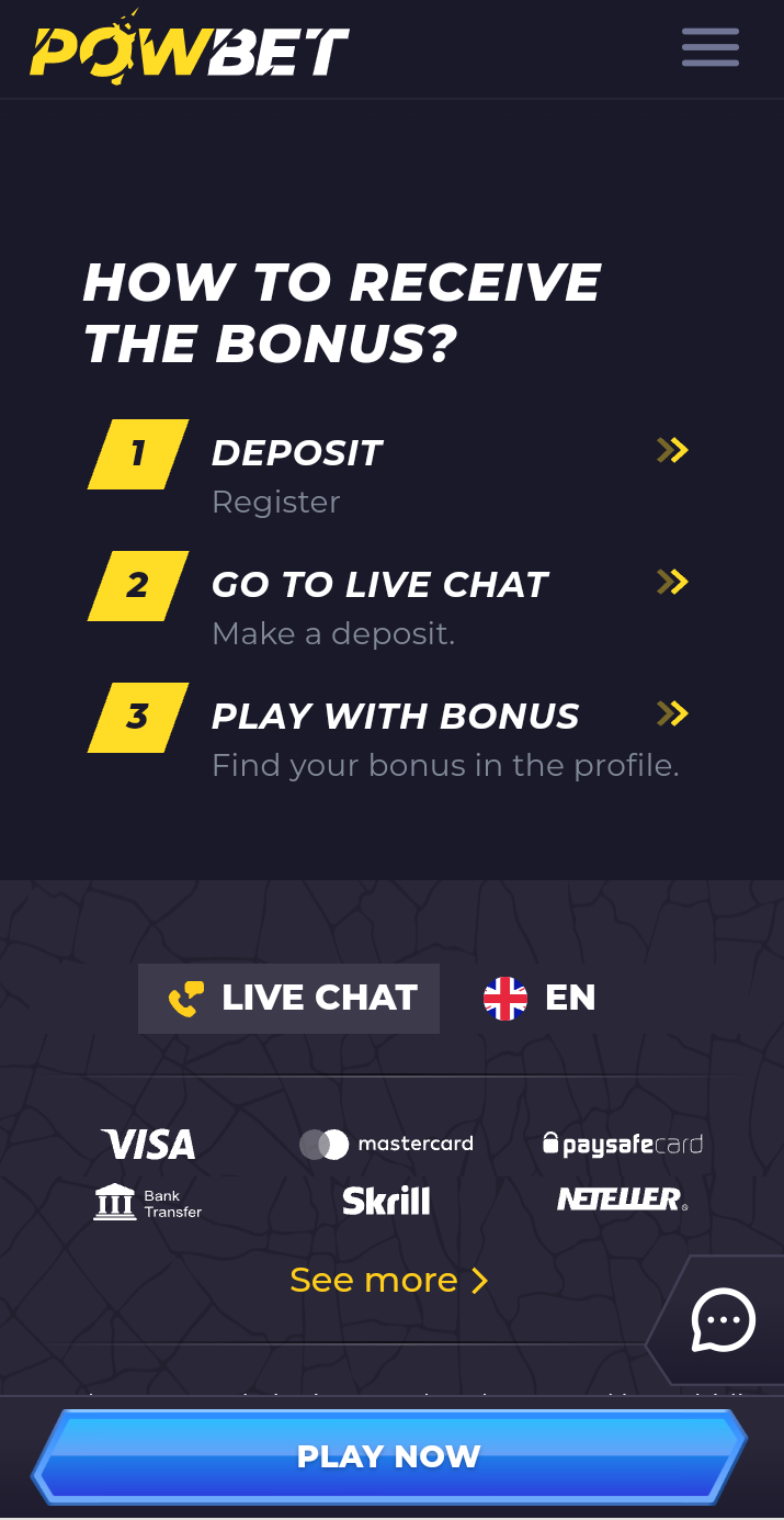 Powbet screenshot