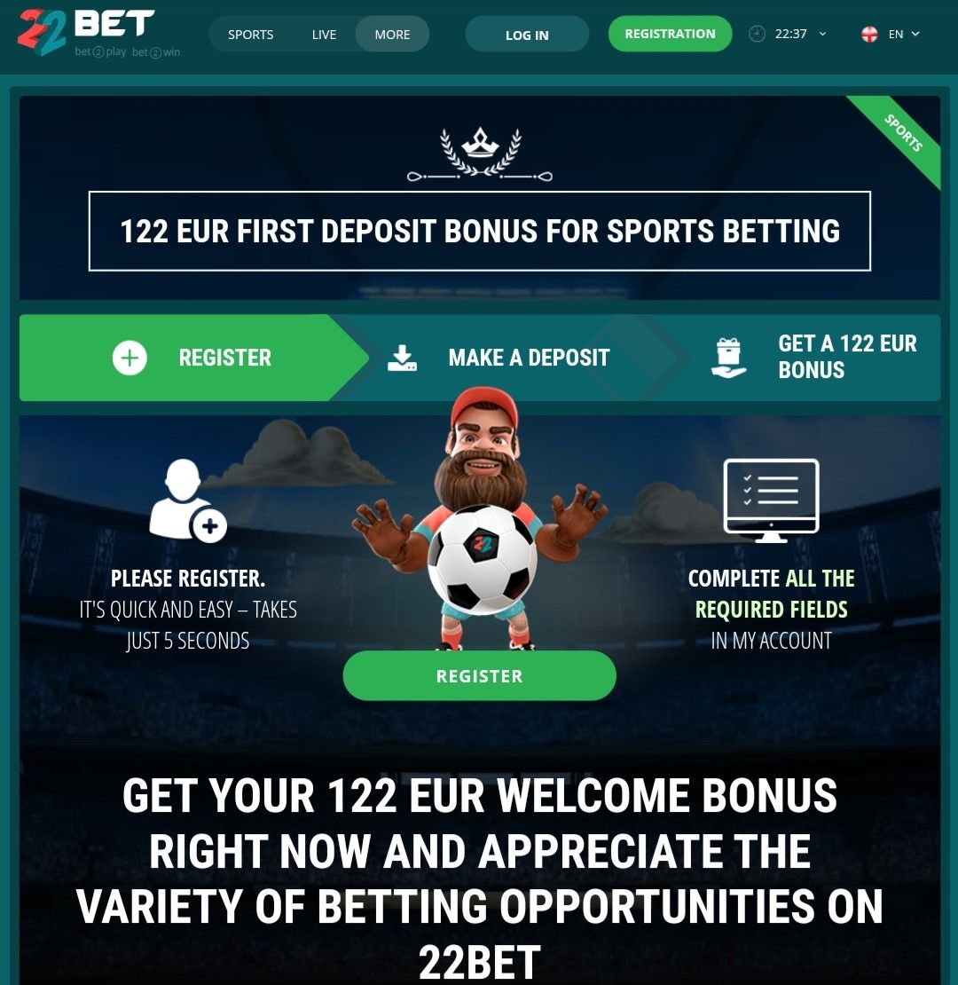 Grafico dei requisiti di scommessa per bonus 22bet