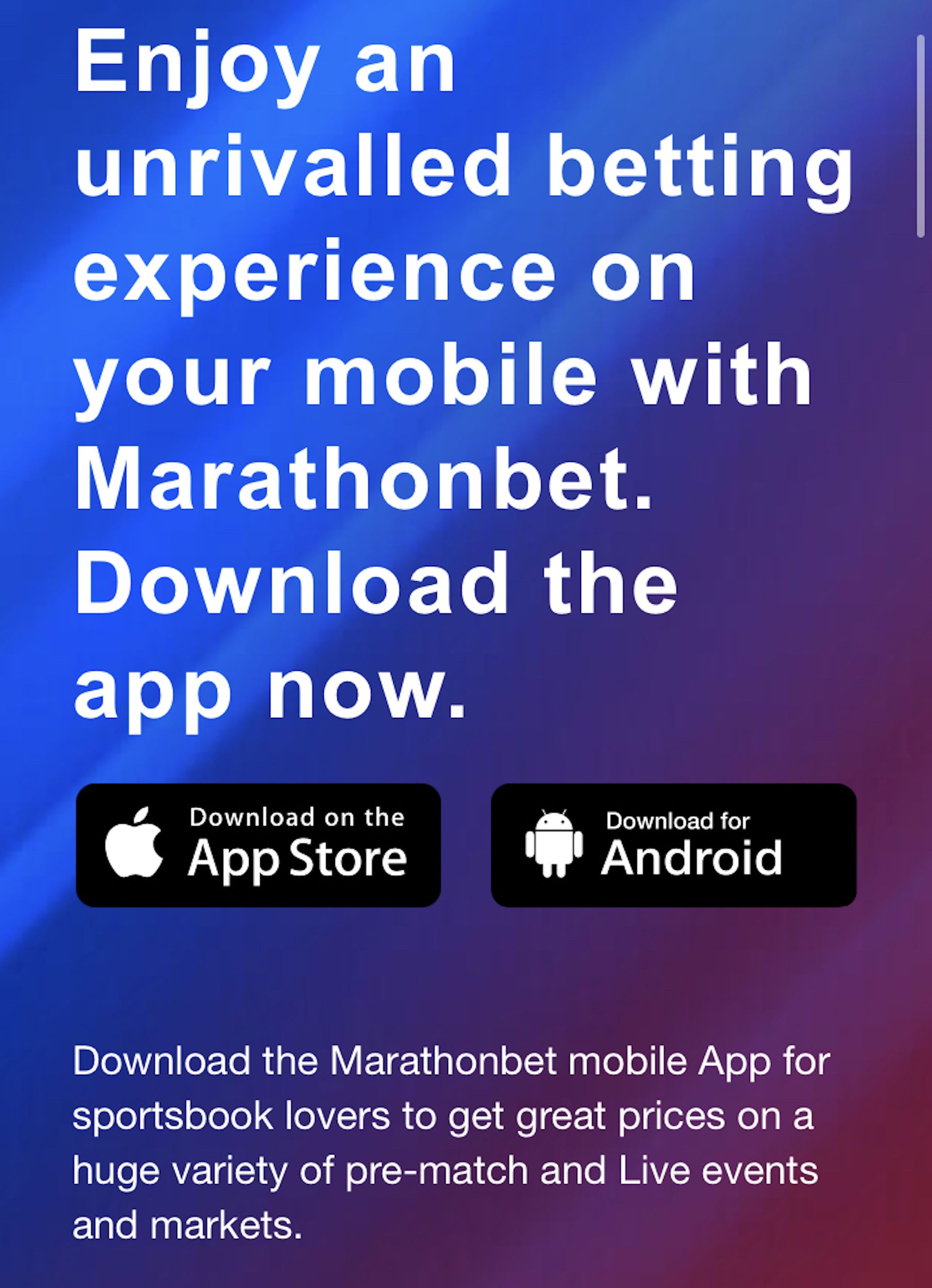 Marathonbet App Image