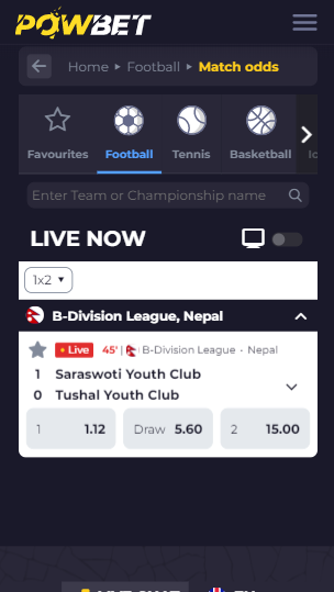 Interfaccia PowBet Casino